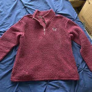 Maroon PINK pullover. Half zip. Size medium.